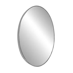 Miroir ovale avec bordure argentée