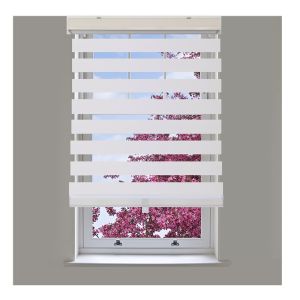 Store en polyester blanc