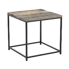 Table d'appoint MDF carré taupe / métal noir