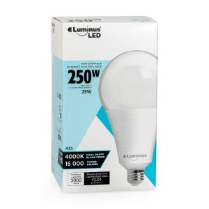 Ampoule DEL A25 blanc brillant