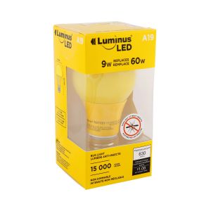 Ampoule jaune anti-insecte DEL A19 