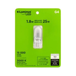 Ampoule blanc brillant DEL G4 3000K