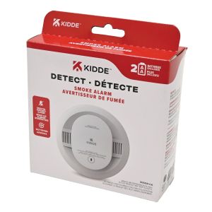 Avertisseur de fumée compact Avec témoin à DEL Incluant 2 piles AA.