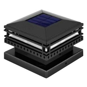 Lampe solaire pour poteau noire