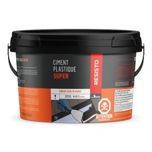 Ciment plastique pour surface sèche/humide