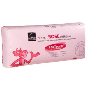 Laine isolante rose R12 Fiberglas