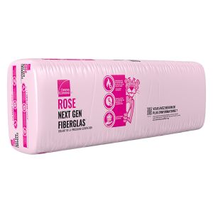Laine isolante Rose Fiberglass Nouvelle Gen R20 Murs 2x6