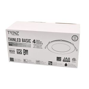 Luminaire encastré blanc DEL pour l'intérieur ou l'extérieur 4 po