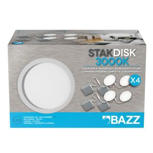 Ensemble d'encastrés DEL blancs gradables 4 po 3000 k Paquet de 4.