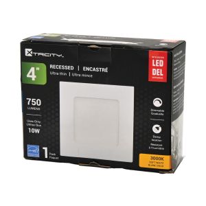 Luminaire encastré carré DEL blanc