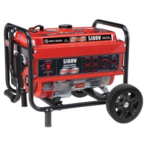 Génératrice à essence 5100 W avec ensemble de roues
