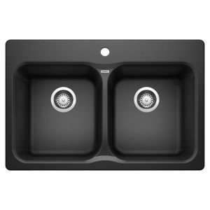 Évier double en silgranit Vision 210 anthracite