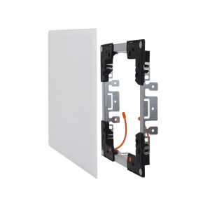 Porte d'accès ajustable blanche en métal