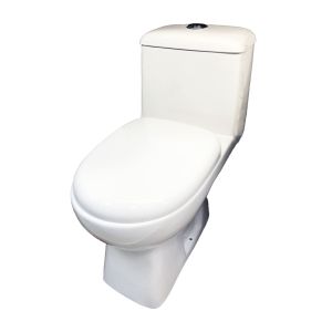 Toilette allongée blanche avec système de broyeur Easy Flo