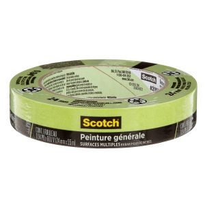 Ruban à masquer SCOTCH vert pour usage général 24 mm x 55 m.