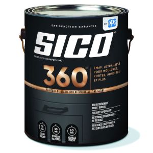 Peinture-émail à séchage rapide SICO 360° fini satiné 3.66 L Base 2.