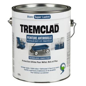 Peinture antirouille Tremclad Fini super lustré Blanc