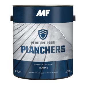Peinture pour plancher blanc platine