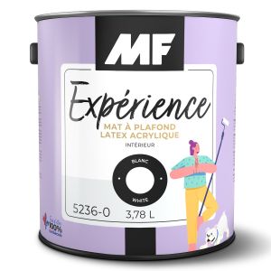 Peinture intérieure pour plafond MF Expérience latex/acrylique blanc Format 3.78 L Fini mat.