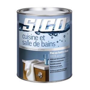 Peinture pour cuisine et salle de bain Fini lustre doux Base neutre