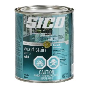 Teinture d'extérieur pour bois opaque base blanche