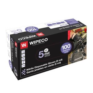 Gants jetables noirs en nitrile large