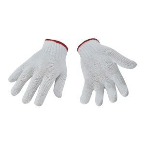 Gant en tricot blanc