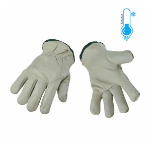 Gants d'hiver en cuir de vache doublés