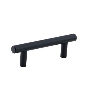 Ensemble de poignées noires contemporaines 7.6 cm