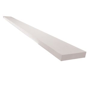 Moulure en PVC TRIMLAST blanche 5/4 po x 5 po x 16 pi Finition grain de bois.
