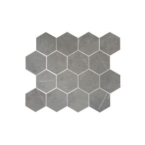 Tuile mosaïque hexagonale, gris mât Storm