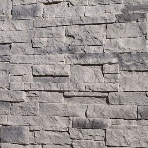Panneau de pierre architecturale VALLIS couleur Platinum 2 pierres par paquet Couvre 4 pi2 par paquet.