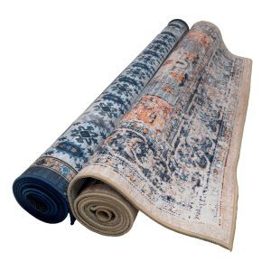 Tapis en polyester avec motifs 5 pi x 8 pi.