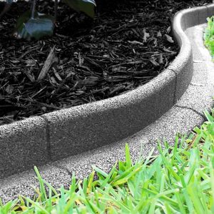 Bordure de jardin ECOBORDER en caoutchouc gris
