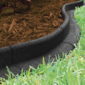 Bordure de jardin ECOBORDER en caoutchouc noir