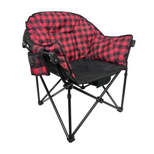 Chaise de camping pliante et chauffante LOGAN Rouge Capacité 350 lb.