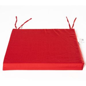 Coussin d'assise couleur Rouge 18 po x 17 po x 2 po.