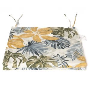 Coussin d'assise couleur motif Tropical 18 po x 17 po x 2 po.