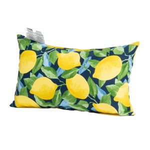 Coussin rectangulaire à motif de citrons