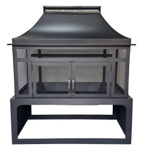 Foyer extérieur MONARCH avec range-bûches 40 po x 45 po Tisonnier inclus.