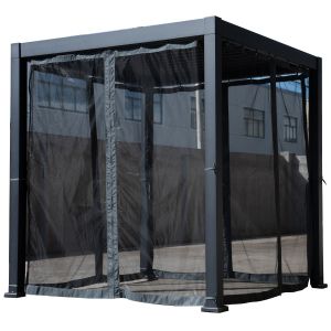 Moustiquaire pour pergola EXOTICA 8 pi x 8 pi Noir.