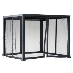 Moustiquaire pour pergola EXOTICA 10 pi x 10 pi Noir.