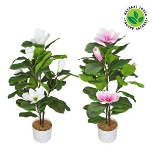 Magnolia artificiel avec pot assorti