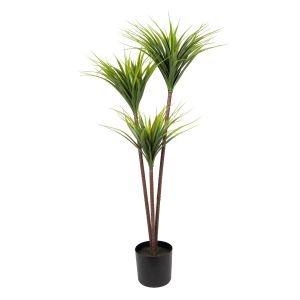 Dracena artificiel avec pot noir