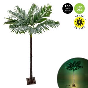 Palmier solaire avec 100 lumières DEL