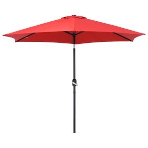 Grand parasol rouge 9 pi Inclinable