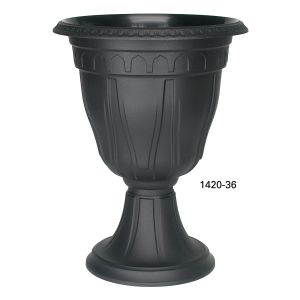 Grand pot à fleurs noir AZURA