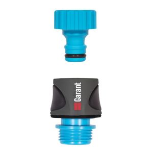 Ensemble adaptateur de robinet et raccord de tuyau mâle