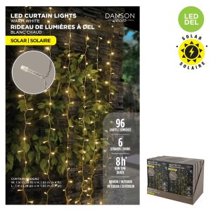 Rideau de lumières solaires LED