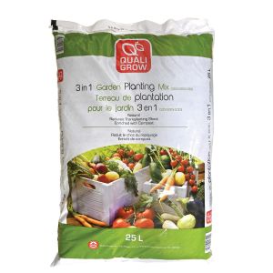 Terreau de plantation pour le jardin 3 en 1 format 25 litres.